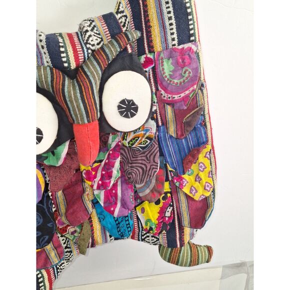 Women's Hobo Crossbody Shoulder Bag Owl Bohemian Slouchy Colorful Unique - Picture 5 of 12